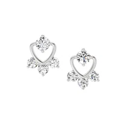 Sparkles Lab Grown Diamond 0.80 Carat Round Earrings 14Kt White Gold-image-0