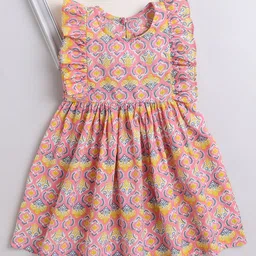 The Magic Wand Girls Ethnic Motifs Print Fit & Flare Dress-image-77