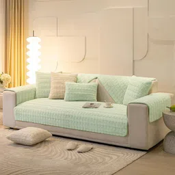 HOKIPO Green Set of 2 Woollen Square Cushion Covers image 3