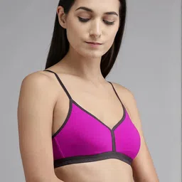 Samvar Pink Cotton Non-Wired Non Padded Minimizer Bra image 3