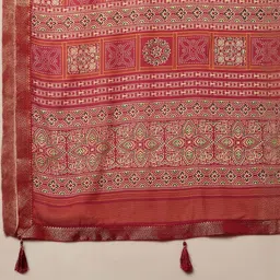 HERE&NOW Ethnic Motifs Poly Georgette Handloom Saree image 2