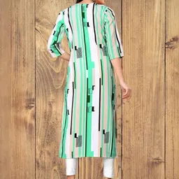 MANTRA DESIGNER Women Green Crepe Kurtas image 4