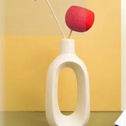 VIBHSA White Ceramic Flower Vase-picture-54