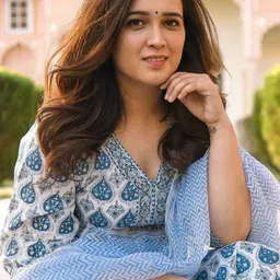 Sidhidata Ethnic Motifs Printed V-Neck Regular Kurta With Trouser With Dupatta image 5