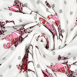 INDRA'S Red & White Printed Cotton Heavy Winter 150 GSM Quilt image 3