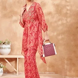 AUTUMN LANE Floral Printed Tunic With Trousers Co-Ords image 1