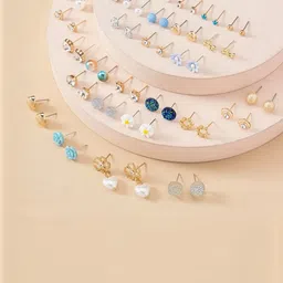 DressBerry Set Of 30 Gold-Plated Alloy Studs image 5