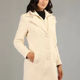 HONNETE Striped Single Breasted Long Sleeves Over Coat image 3