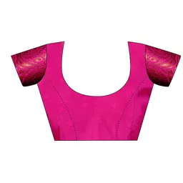 Sangria Floral Woven Design Zari Banarasi Saree image 5