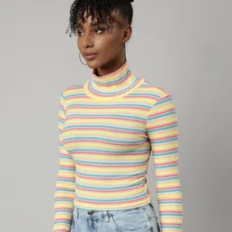 SHOWOFFFF Striped Top image 3