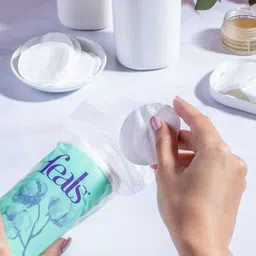 FEALS Set Of 5 Premium 100% Cotton Pads With Aloe Vera - 80 Pieces Each image 4