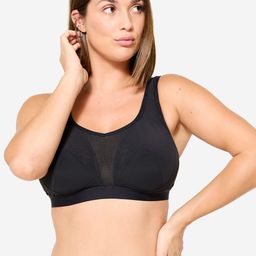 Kalenji By Decathlon Women's High Support Convertible Strap Sports Bra - Black-picture-2