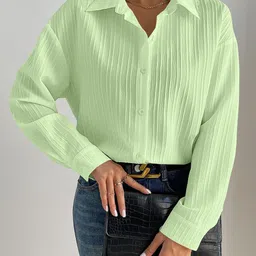 SZN Women Green Solid Tops-picture-13