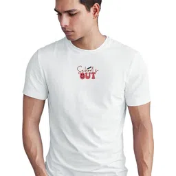 Seekbuylove Men Typography Printed Bio Finish Round Neck Short Sleeves T-shirt-picture-22