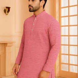 JASHNA Men Regular Kurta with Pyjamas image 5