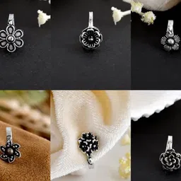 NAMAN ARTS Silver-Plated Stud Nosepin-picture-16