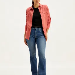 levi's Women's 725 Blue Flared Fit High Rise Jeans image 1