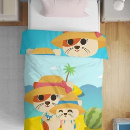HOME PLUS STUDIOS Blue Cartoon Characters Microfiber AC Room Single Bed Comforter-picture-21