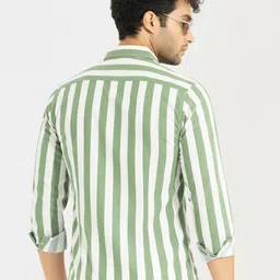 clothisto Men Regular Fit Striped Casual Shirt image 2