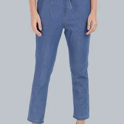 MM-21 Women Classic Straight Fit High-Rise Pleated Trousers image 4