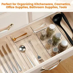 RUBOXA Transparent 9 Pieces Wardrobe Drawer Organiser image 5