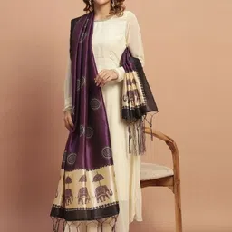 AKSHADEEP Ethnic Motifs Printed Dupatta image 4
