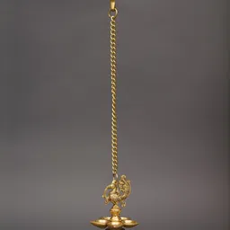 JAYPORE Deshna Brass Antique Hanging Diya image 1