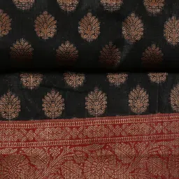 Meena Bazaar Art Silk Unstitched Dress Material image 3