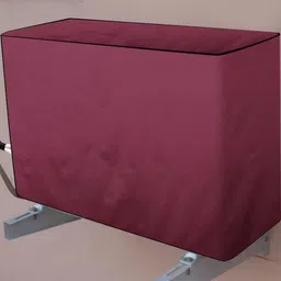 The Furnishing Tree Maroon Plastic Air Conditioner Cover image 4