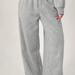 fedelta Women Relaxed Grey Pure Cotton Trousers-picture-28