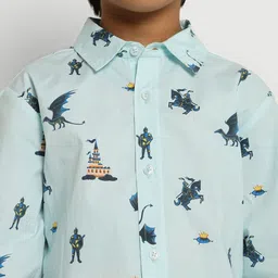 Somersault Boys Opaque Printed Party Shirt image 2
