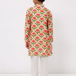 SPUNKIES Boys Floral Printed Kurta with Pyjama image 5