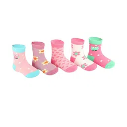 PRIMESOX MOVE ON Girls Pair Of 5 Printed Cotton Socks-picture-26
