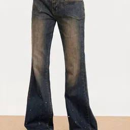 StyleCast Women Relaxed Fit Cotton Mid-Rise Denim Bootcut Trouser-picture-34