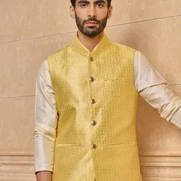 Tasva Woven Design Nehru Jackets image 2