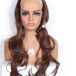 RITZKART Curly Halo Toupee Hair Extension- Golden- 28 Inch-image-26