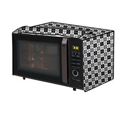 the furnishing tree PVC Waterproof Microwave Oven Cover Compatible for LG 28L MC2886BLT Checkered P-picture-3
