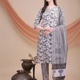 VS MALL Women Multi Art Silk Kurta Sets image 2