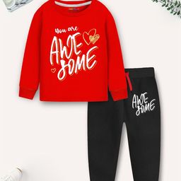 YK X Trampoline Boys Graphic Printed Round Neck T-Shirt With Jogger-picture-41