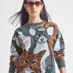 ESPYR By Tokyo Talkies Women Self Design Pullover-image-47