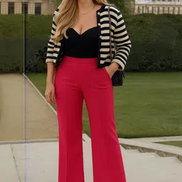 Roadster Women Pink High Rise Casual Trousers-image-59