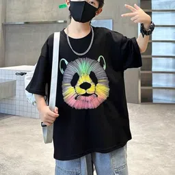 Xsole Boys Graphic Printed Round Neck Cotton Oversized T-shirt-picture-25