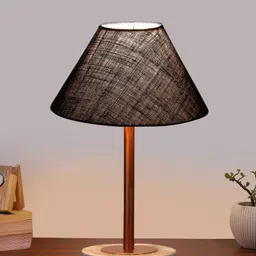 Devansh Blue Wood Abstract Shaped Table Lamp image 5