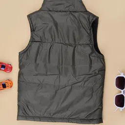 V-Mart Boys Mock Collar Solid Quilted Jacket image 2