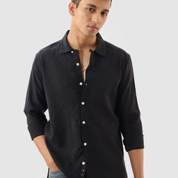 Snitch Men Black Solid Shirt-picture-28