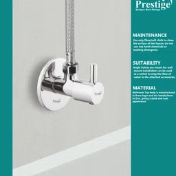 prestige Turbo brass Angle Valve With Wall Flange, -pack of 1 Angle Cock Faucet image 4