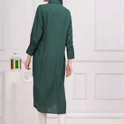 JC4U Shirt Collar Thread Work Kurta image 2