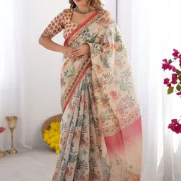MAHARANI COUTURE Ethnic Motifs Pure Cotton Banarasi Saree image 5