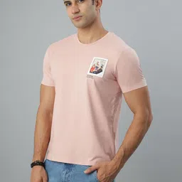 BLUENCE Men Graphic Printed Round Neck Cotton Slim Fit T-shirt image 4