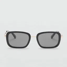 MANGO Women Black Aviator Sunglasses with UV Protected Lens - 87075925 image 4